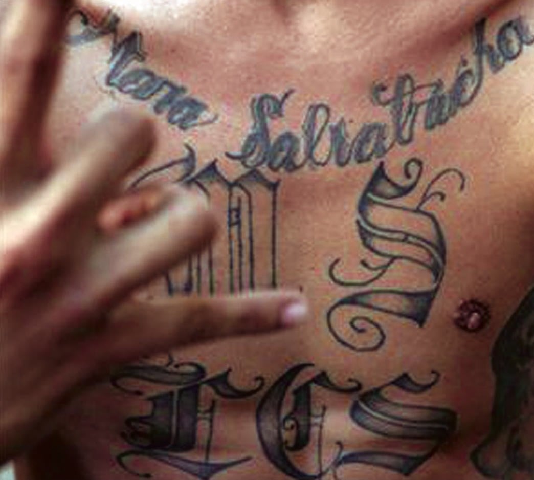 Tattoos on a man
